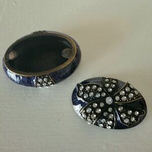 Vintage Ring Box With Rhinestone Bow